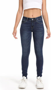 High-Elastic High-Waisted Classic Skinny Jeans