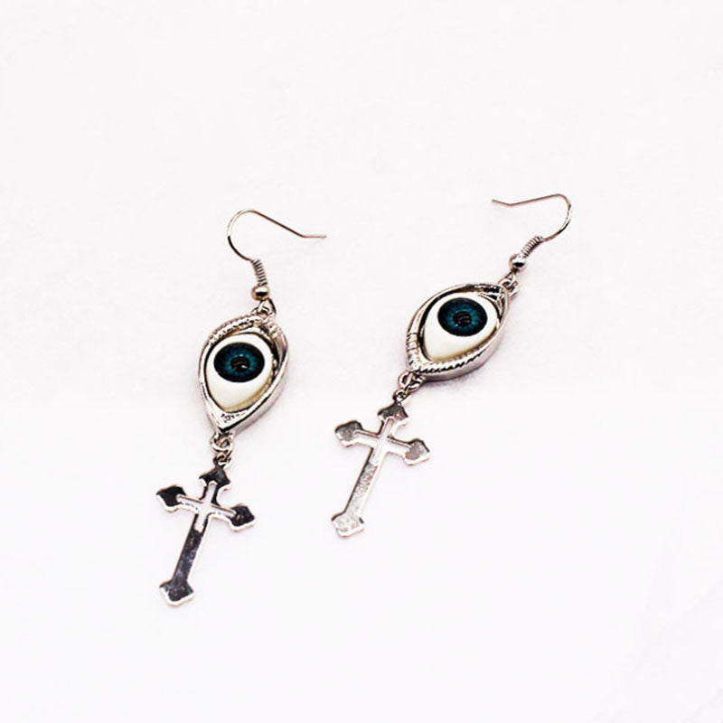 Fashion Cross Eyes Dangling Earrings