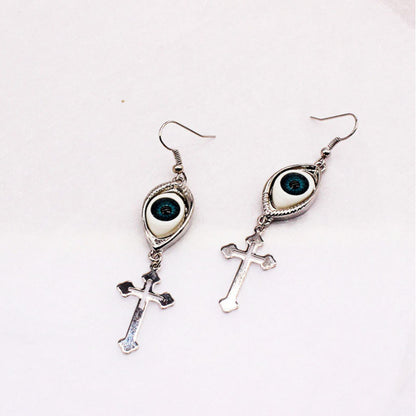 Fashion Cross Eyes Dangling Earrings