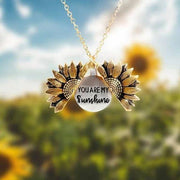 Schlüsselbeinkette aus Sonnenblumen-Legierung mit Blumenmotiv 