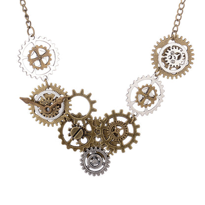 Steam Punk Gears Pendant Necklace