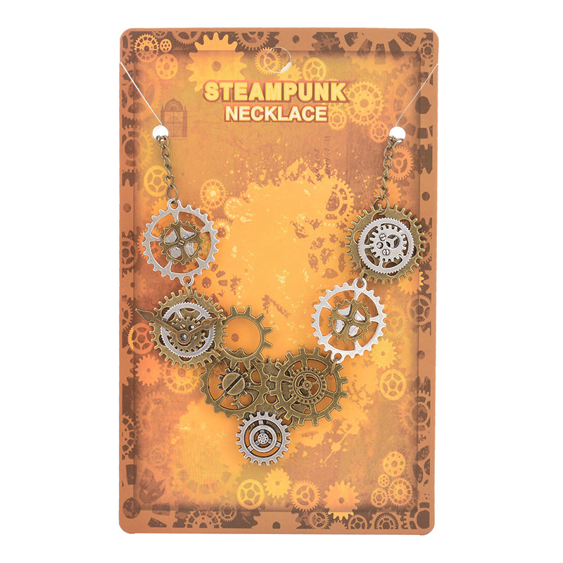 Steam Punk Gears Pendant Necklace