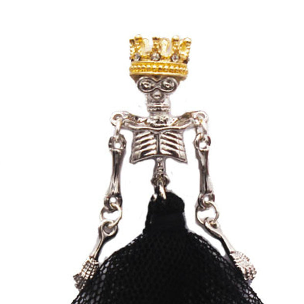 Crowned Skull King And Queen Earrings