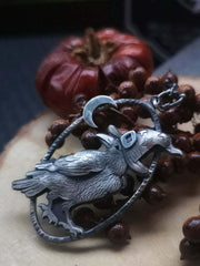 Vintage Magic Crow Necklace
