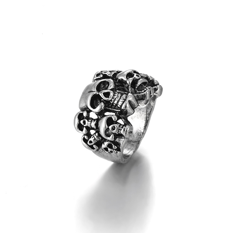 Multi Skulls Punk Men's Ring