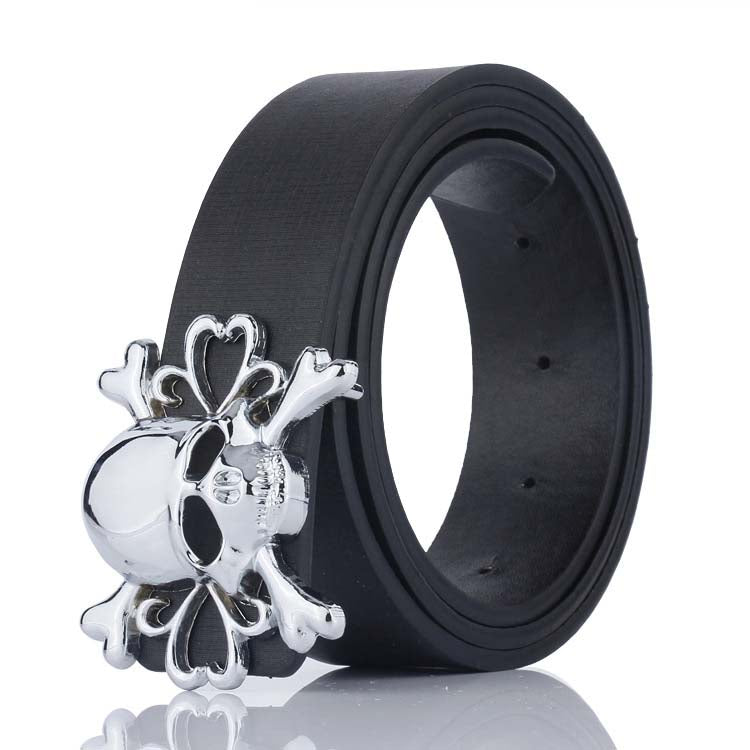 Punk Skull Buckle Leather Belt