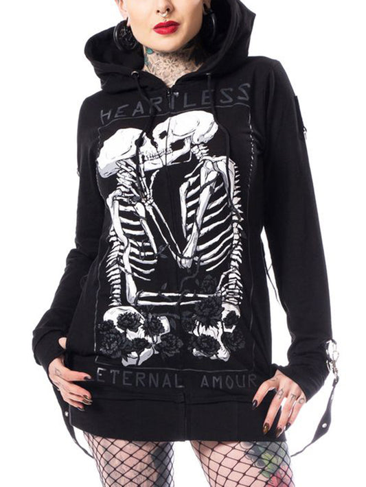 Punk Heartless Eternal Amour Damen Kapuzenpullover 