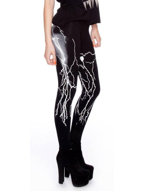 Lightning Print Leggings