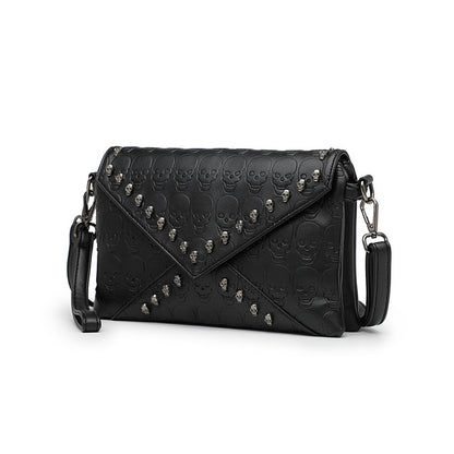 Embossed Skull Shoulder Bag