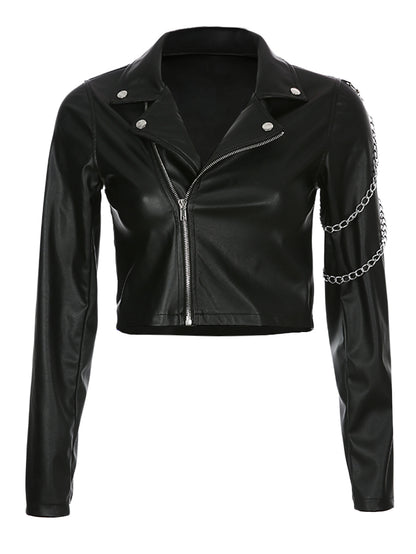 Punk Chains Lapel Collar Jacket