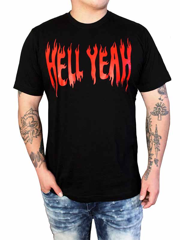 Men's Hell Letter  Print T-Shirt