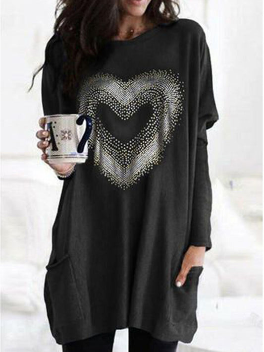 Love Print Long Sleeve Top