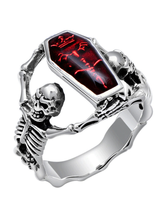 Vampire Bat Skull Ring