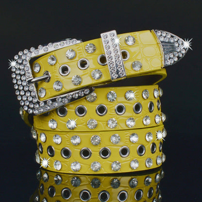 Ceinture pour femme en strass brillant à la mode 