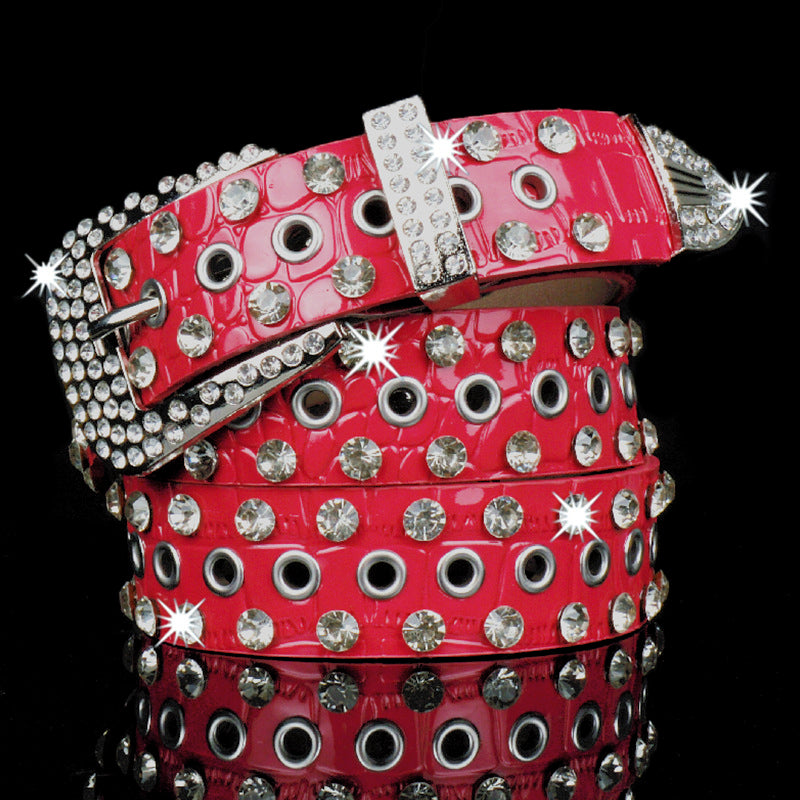 Ceinture pour femme en strass brillant à la mode 