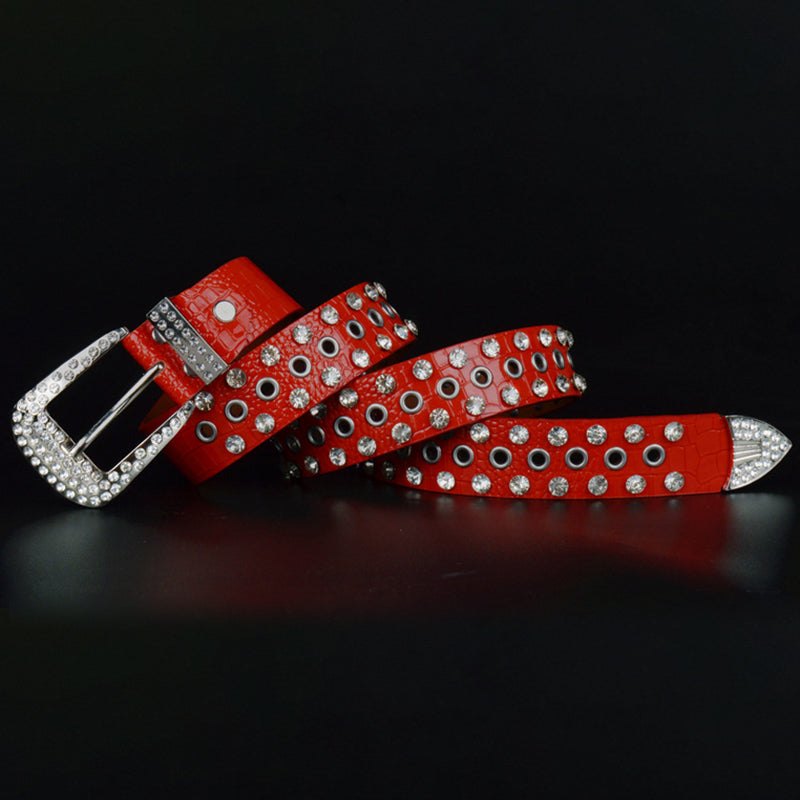 Ceinture pour femme en strass brillant à la mode 