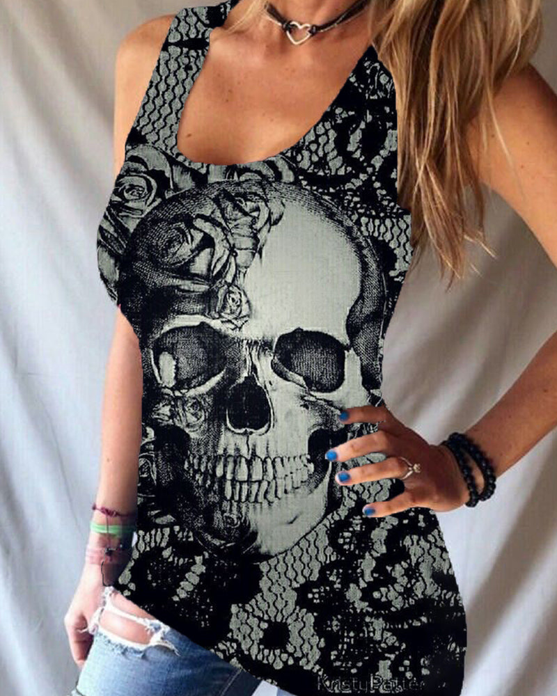 Dark Skull Sleeveless Vest