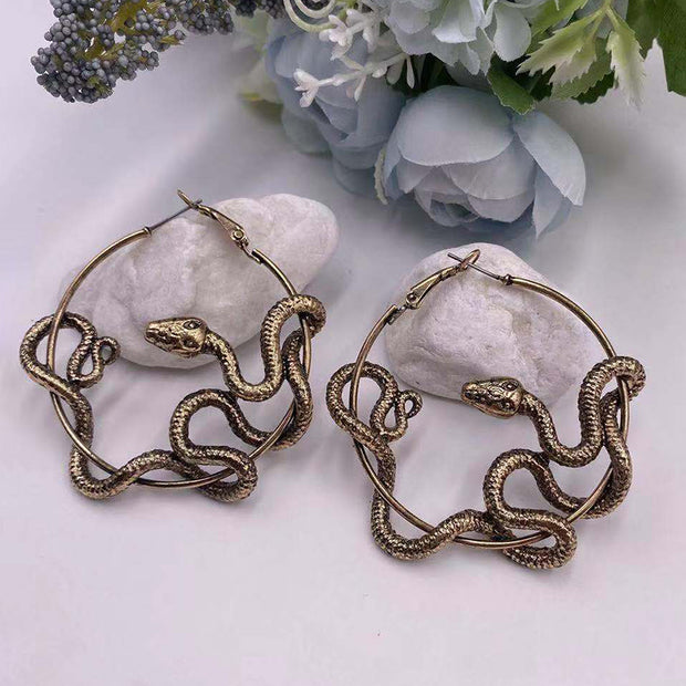 Vintage Twisted Snake Earrrings