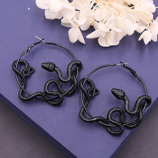 Boucles d'oreilles serpent torsadées vintage 