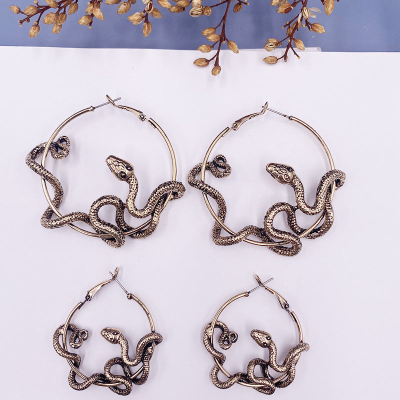 Vintage Twisted Snake Earrrings