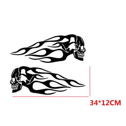 Burning Skull Motorcyle Gas Tank Sticker