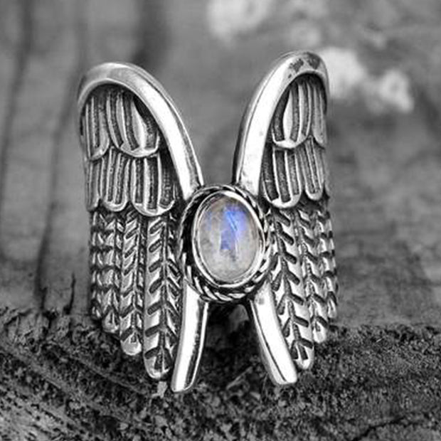 Moonstone Wings Shape Ring