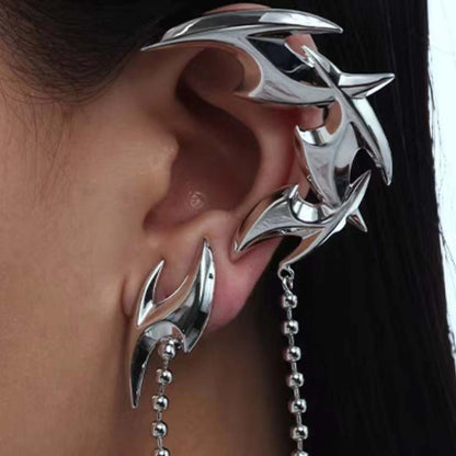 Punk Boomerangs Chain Ear Cuff