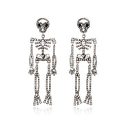 Rhinestone Halloween Skeleton Fashion Earrings