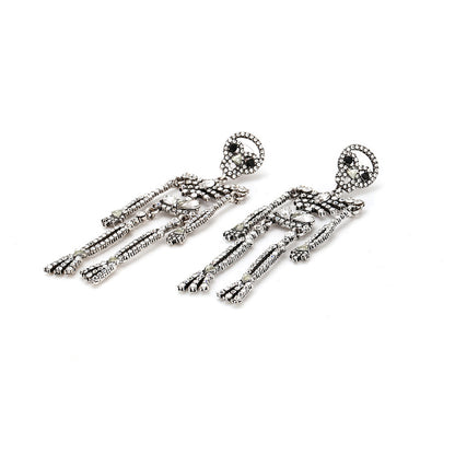 Rhinestone Halloween Skeleton Fashion Earrings