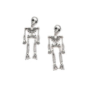 Rhinestone Halloween Skeleton Fashion Earrings