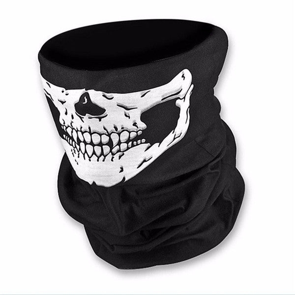 Skull Print Halloween Cosplay Mask Gloves
