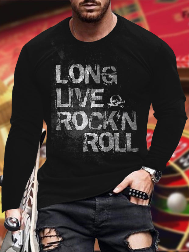 Retro Rock Buchstaben Punk T-Shirt 