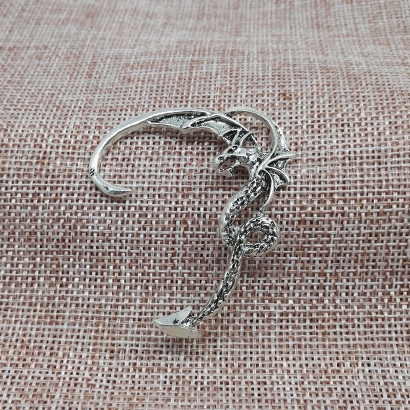 Vintage Gothic Drachen Hängeohrring 