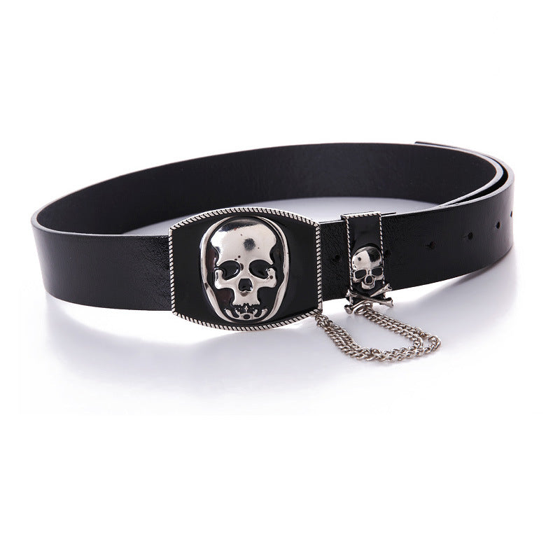 Punk-Totenkopf-Hüftgürtel mit Kette 