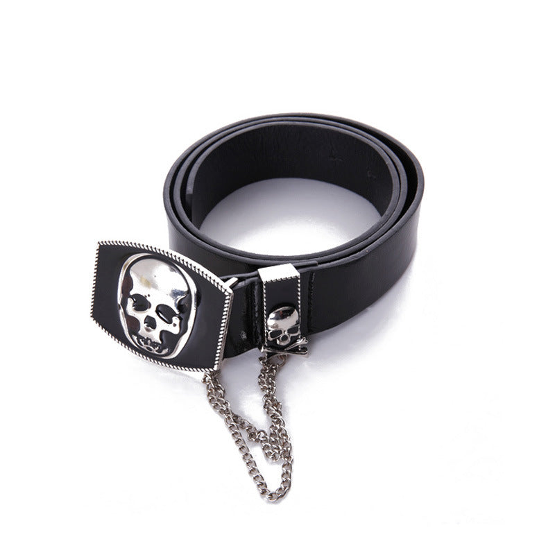 Punk-Totenkopf-Hüftgürtel mit Kette 