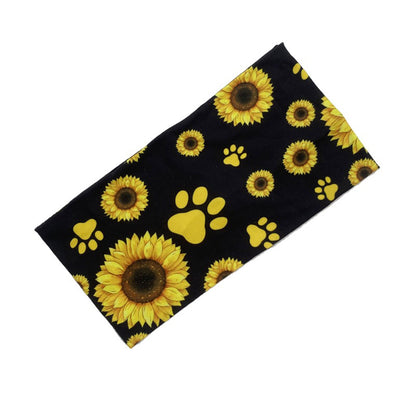 Sunflower Printed Wide Casual Headband