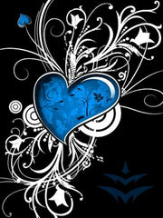 Gilet sexy en forme de I imprimé coeur bleu fleur