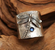 Dragonfly Gemstone Ring