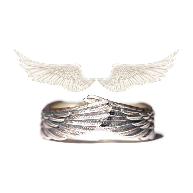 Angel Wings Vintage Open Ring