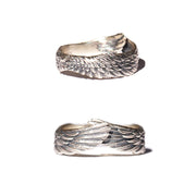 Offener Vintage-Ring mit Engelsflügeln 