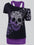 Cold Shoulder Skull Printed Casual T-Shirt