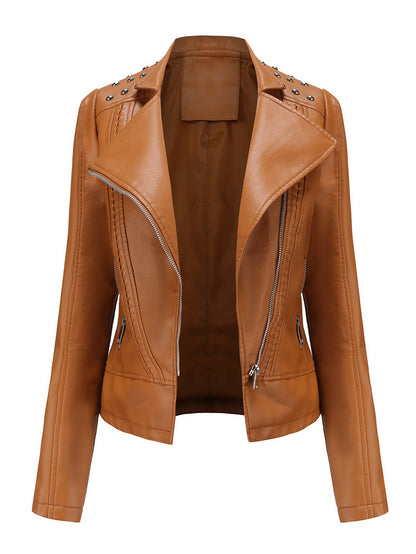 Veste Femme Punk Moto Col Revers 