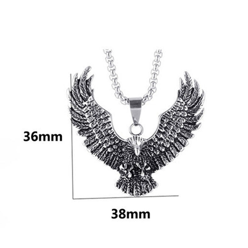 Collier pour hommes de style punk Flying Eagle 