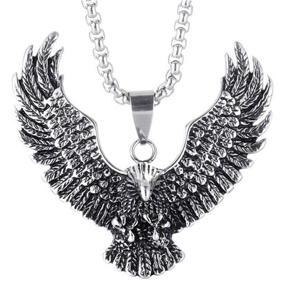 Collier pour hommes de style punk Flying Eagle 