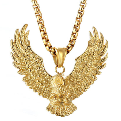 Collier pour hommes de style punk Flying Eagle 