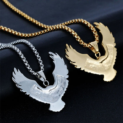 Collier pour hommes de style punk Flying Eagle 