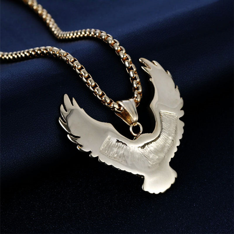 Collier pour hommes de style punk Flying Eagle 