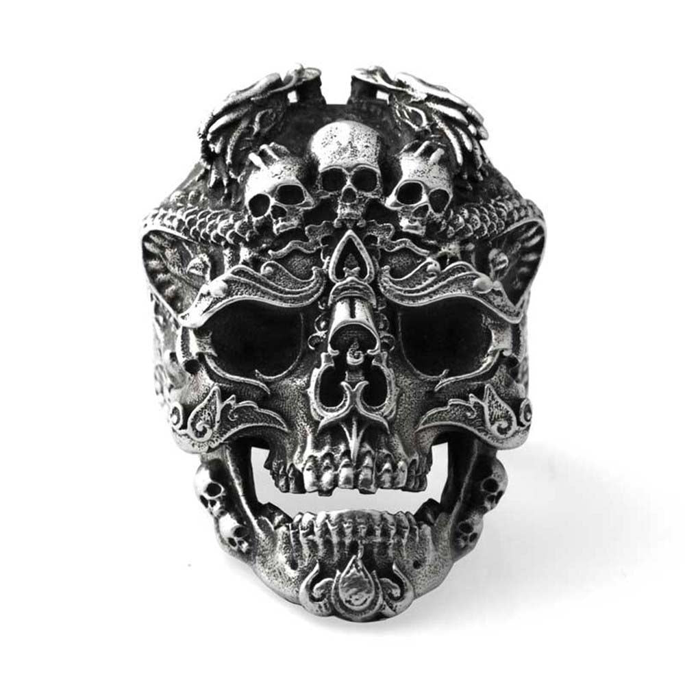 Retro Punk Totenkopf Ring 