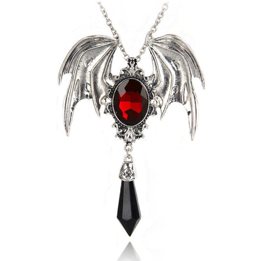 Halloween Gothic Bat Pendant Necklace