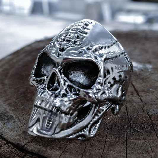 Bague pour hommes Punk crâne irrégulier 